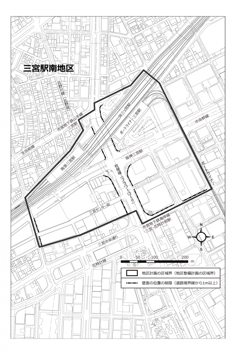 三宮駅南地区計画図