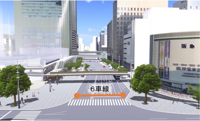 第1段階の車線数