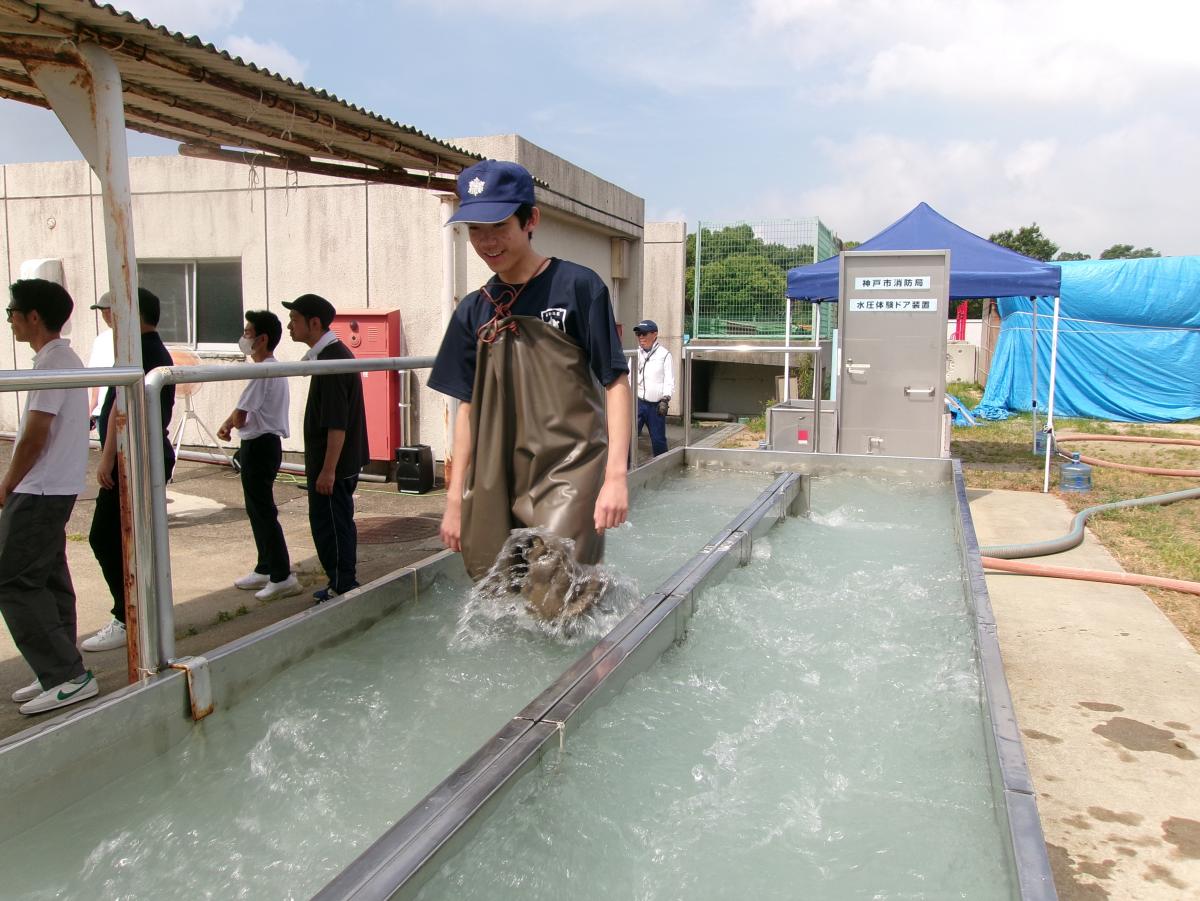 冠水歩行体験１