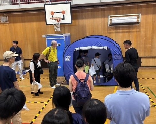 和田岬総合訓練テント設置