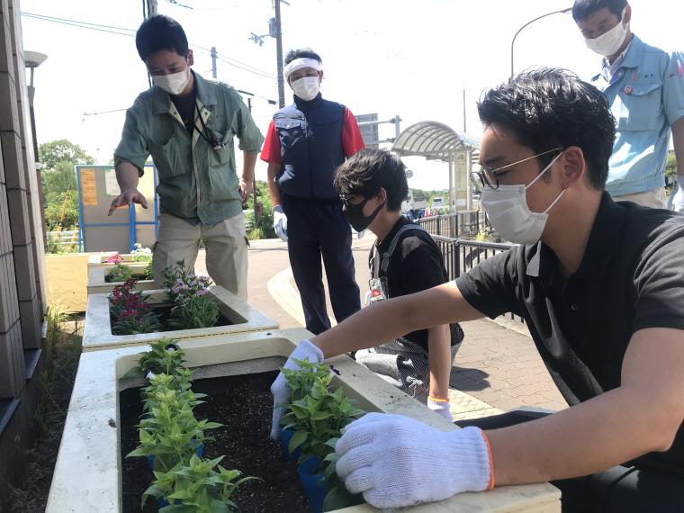 花壇植替え