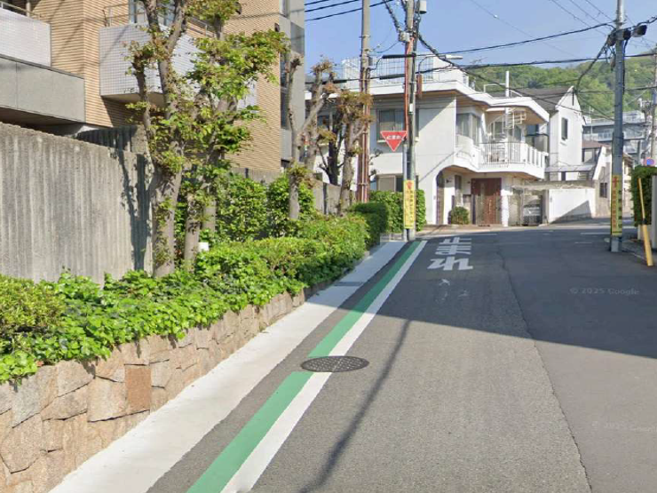 側溝蓋がけ+路側帯カラー