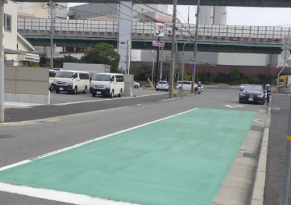 車道グリーン