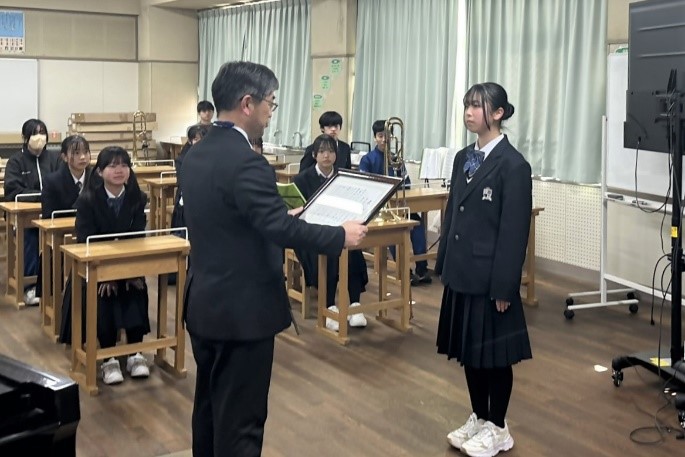 吹奏楽部代表の藤本さん