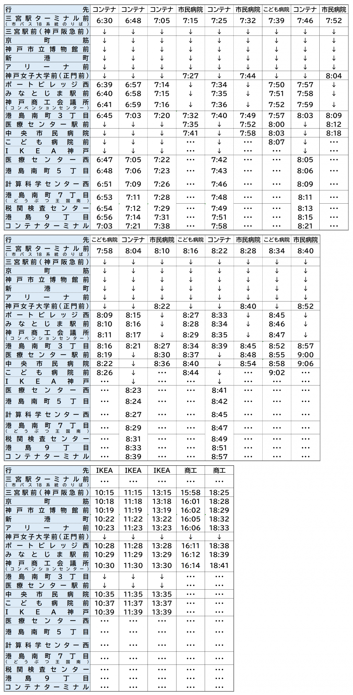 平日往路