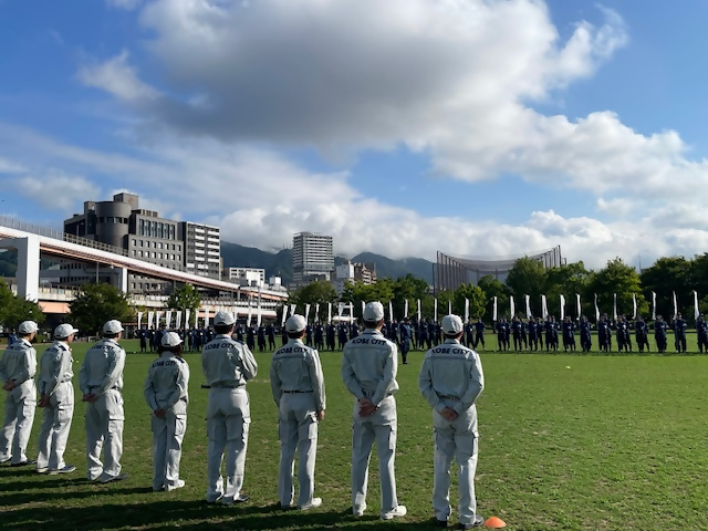 神戸市電気設備協力会の出動訓練の写真