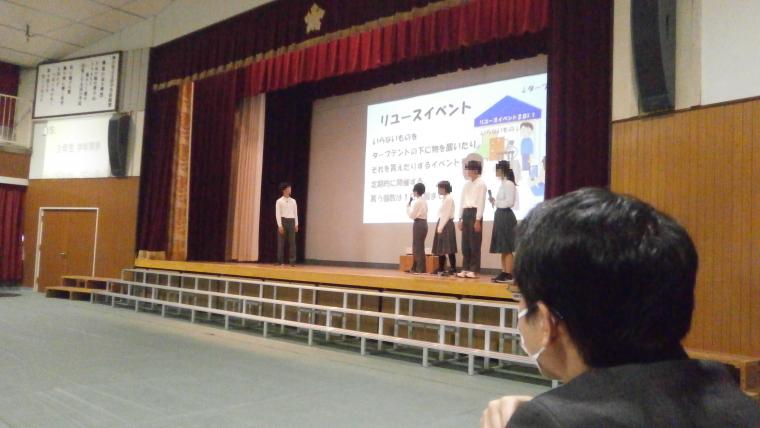 教育委員が10月22日学校訪問（太田中学校）