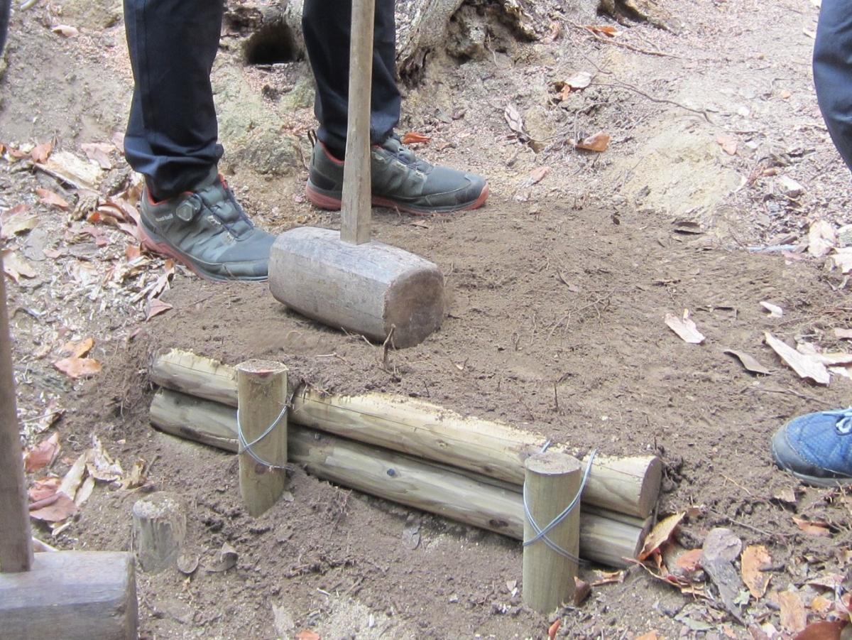 踏面の踏み固め