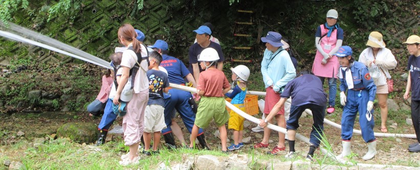 放水訓練の様子