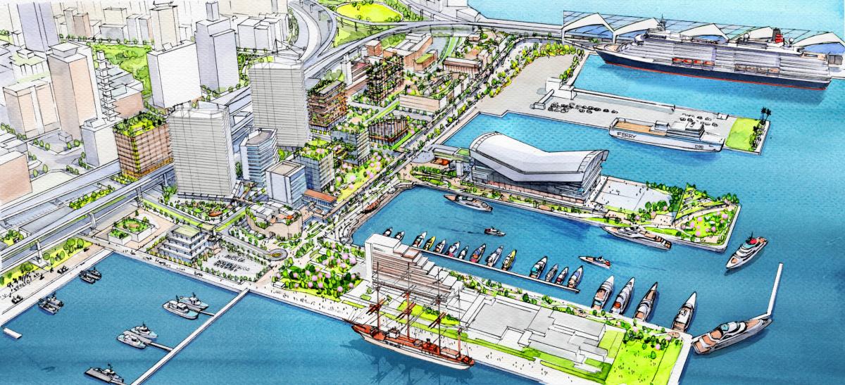 写真：再開発のパース図