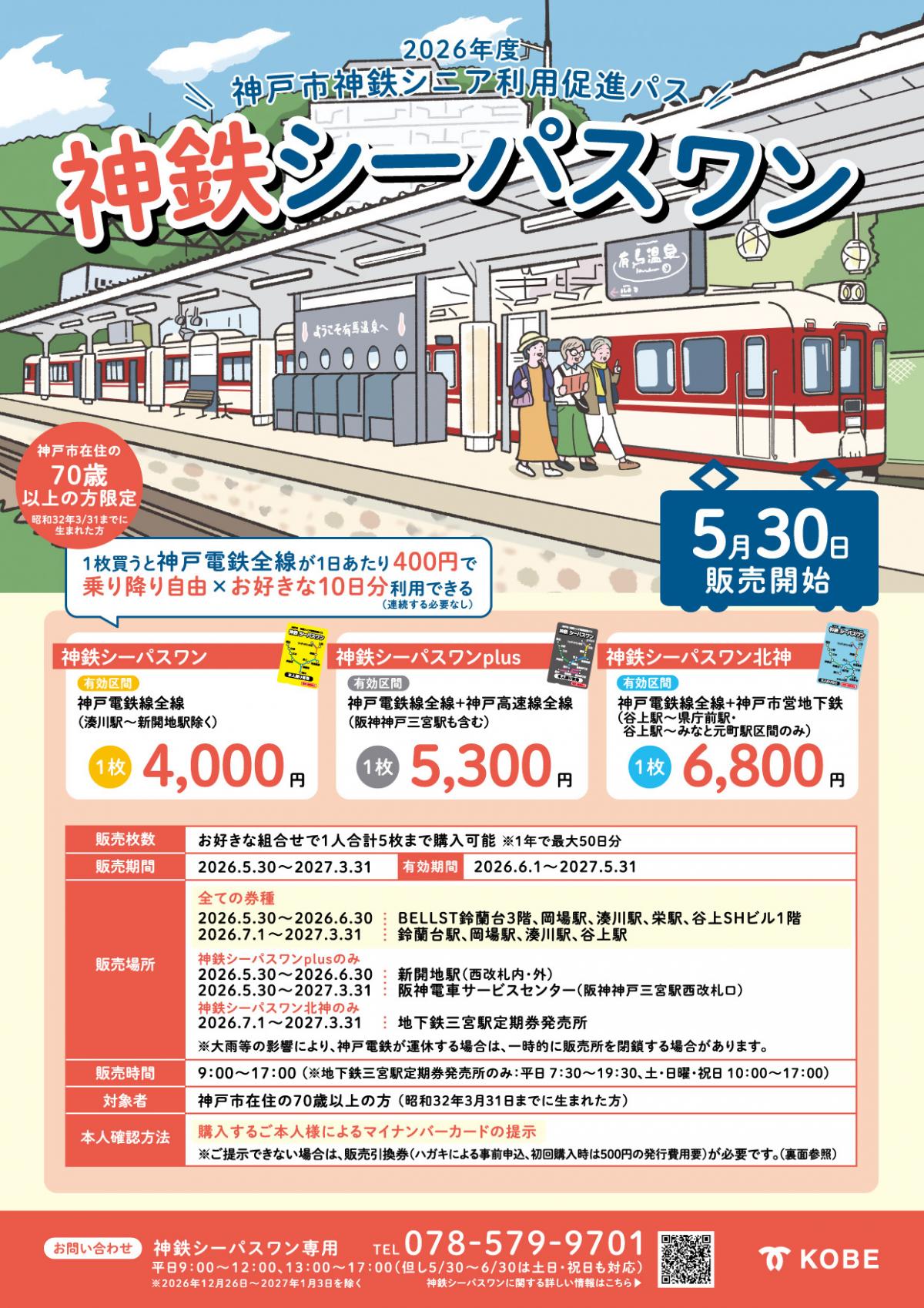 神鉄シーパスワン販売開始チラシ（表）