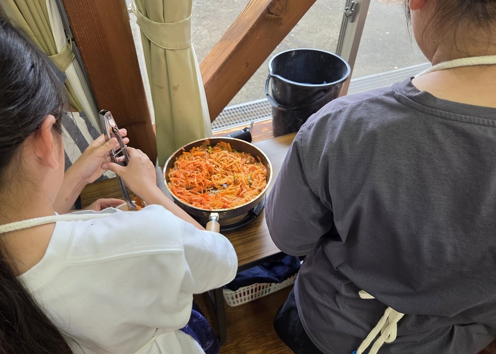 パスタを作る様子