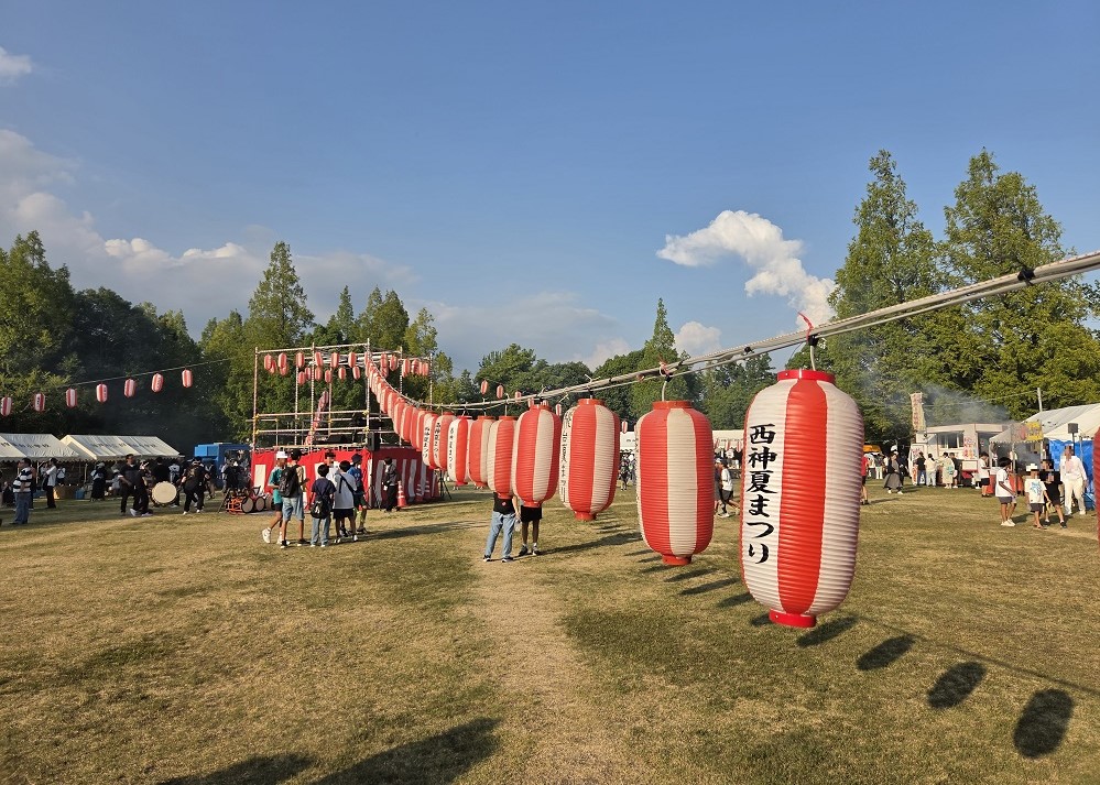 糀台公園で開催されている夏まつりの様子