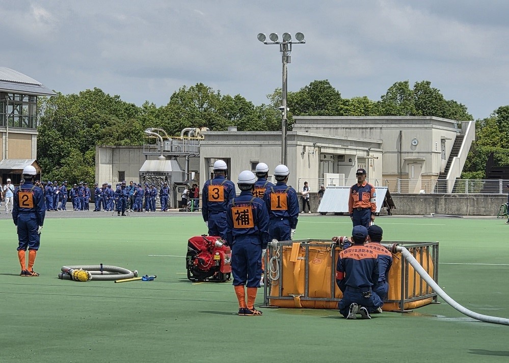 兵庫県消防操法大会の様子