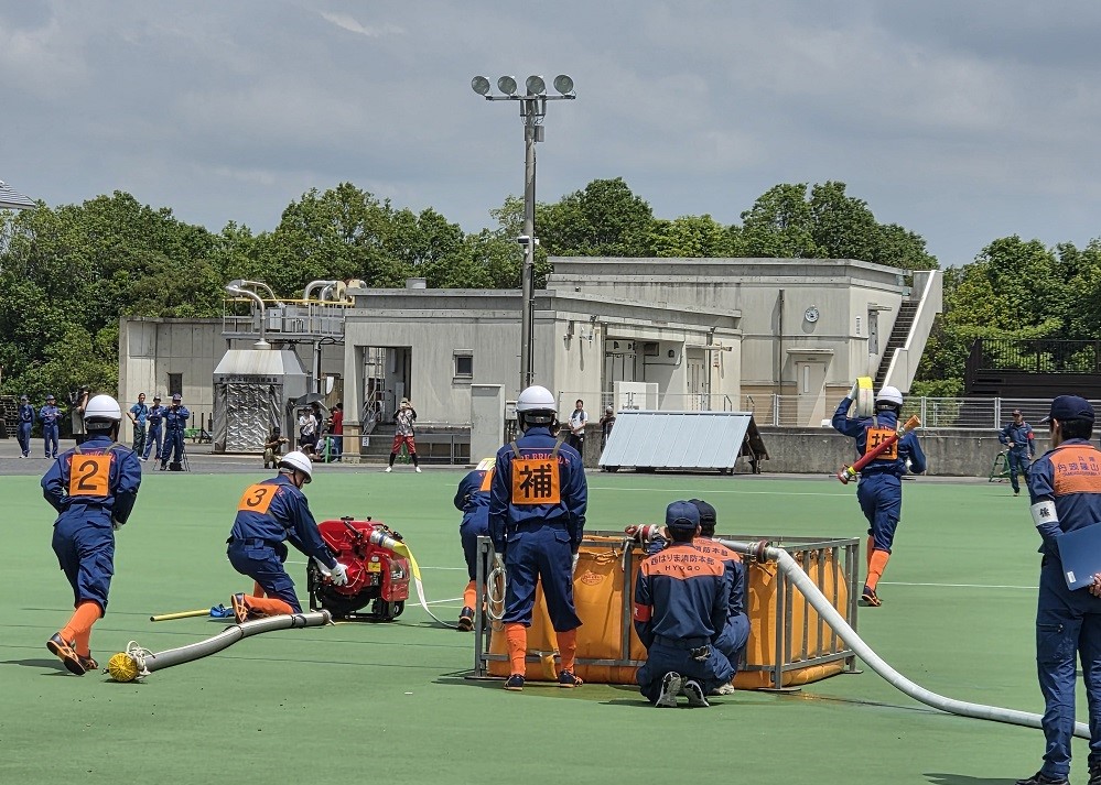 兵庫県消防操法大会の様子