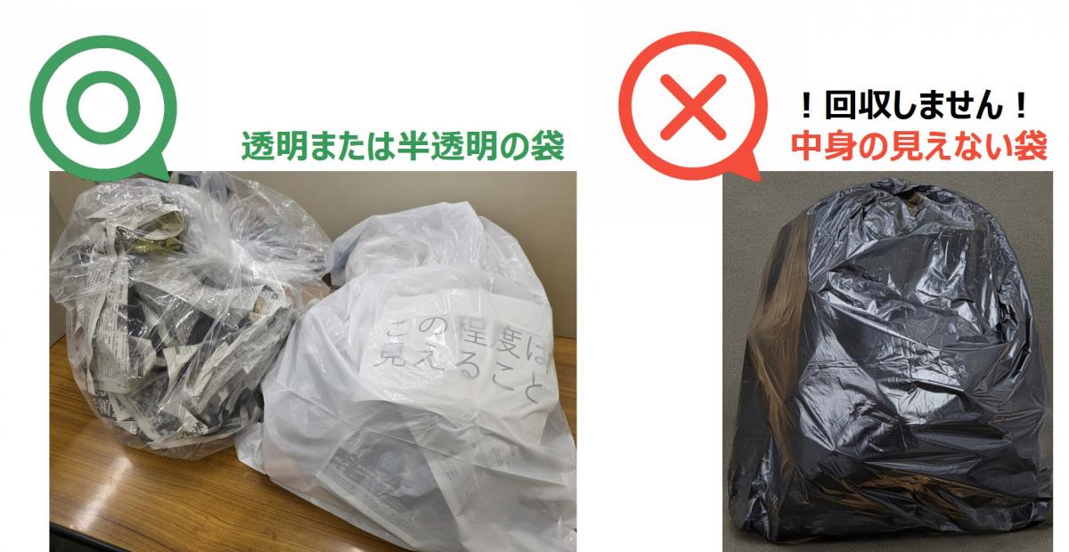 透明または半透明の袋