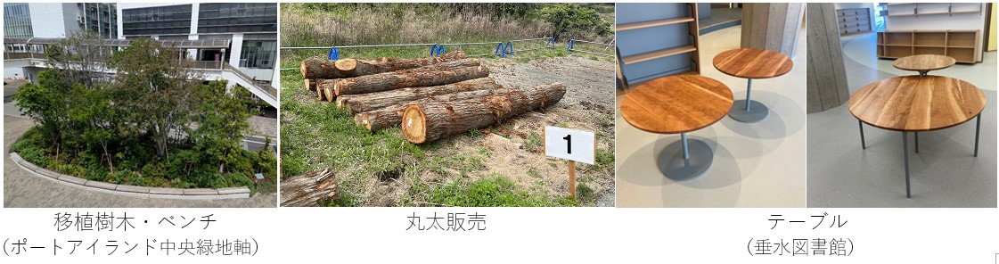 伐採木のカスケード利用の写真