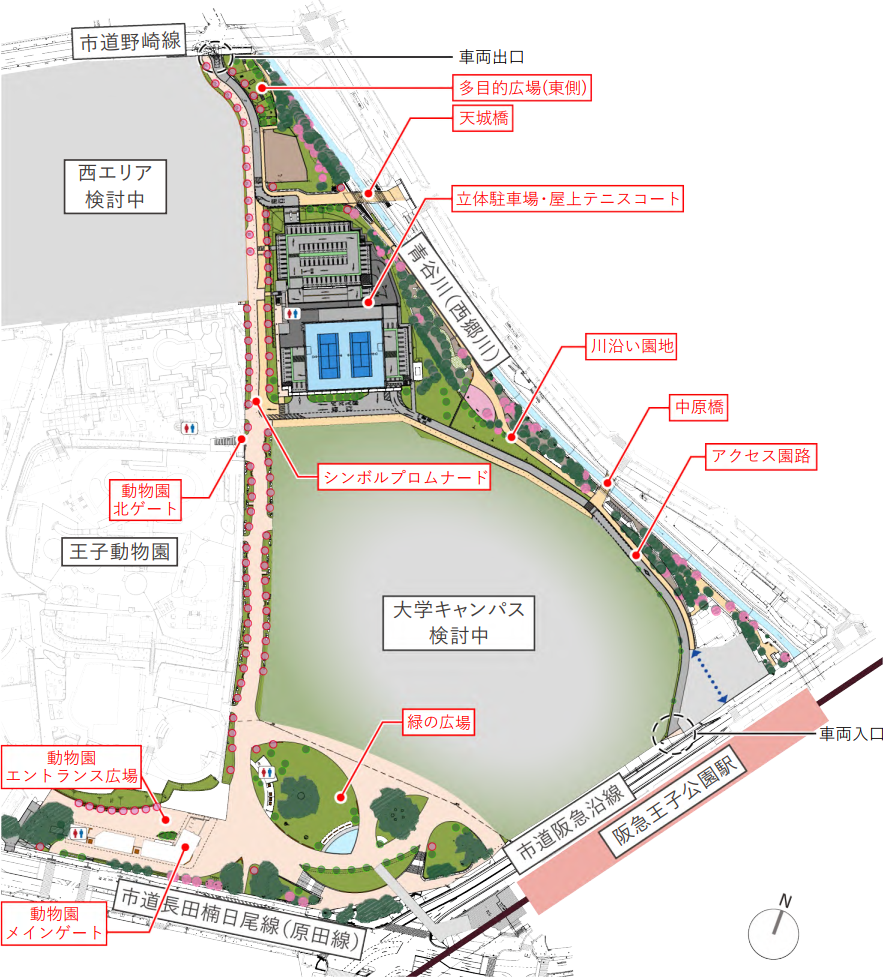 東エリアの対象範囲図